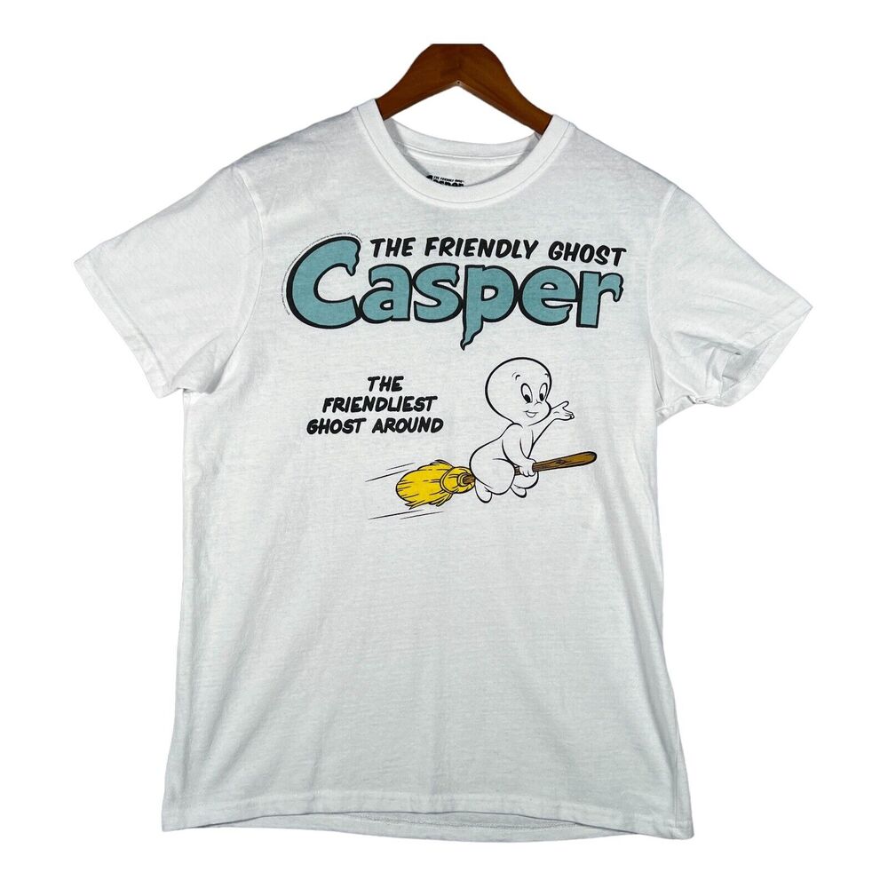 Casper the Friendly Ghost Vintage Men's Throwback T-Shirt White Cartoon sz M